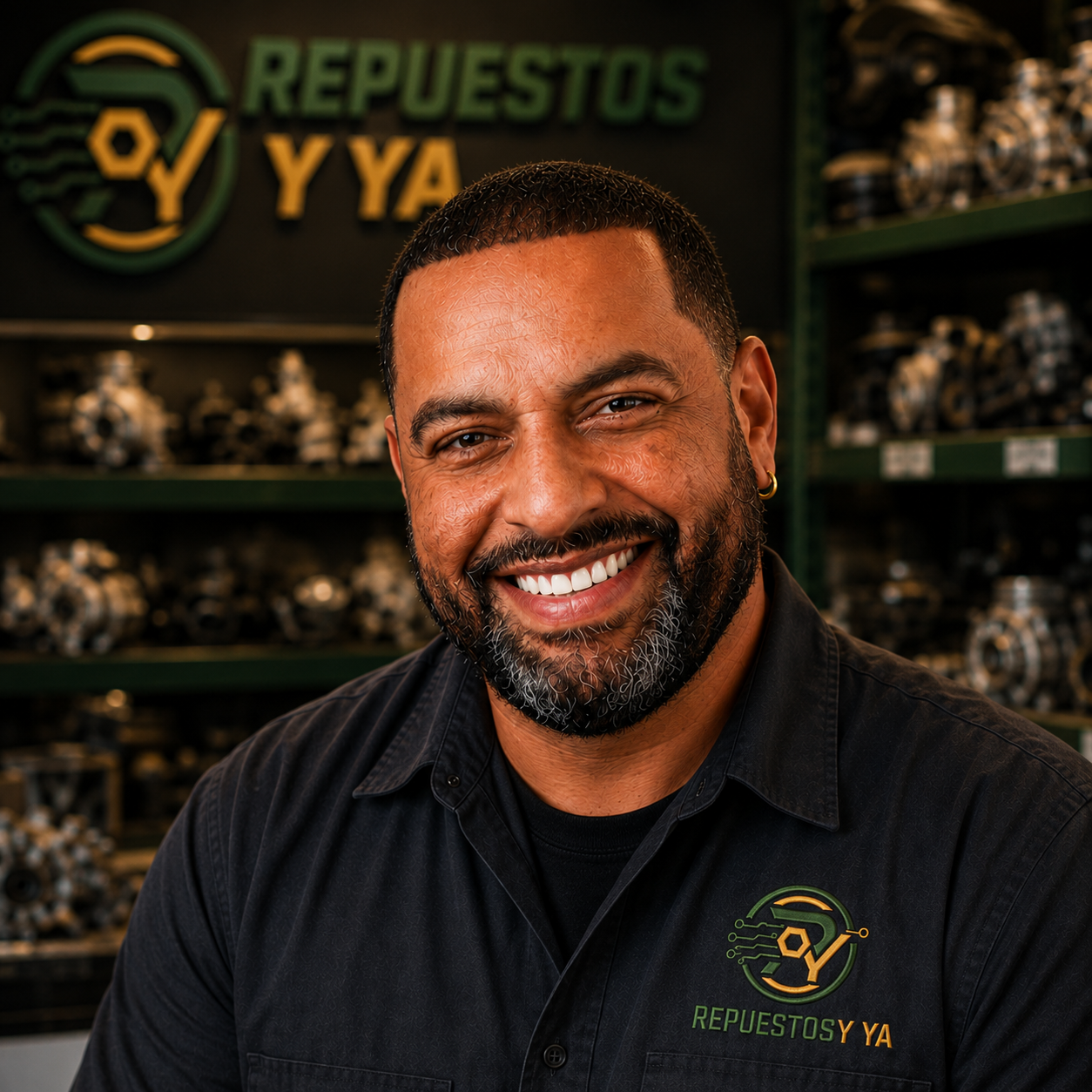 Armando behind the counter at Repuestos Y Ya!